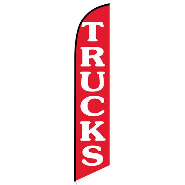 Trucks red feather flag