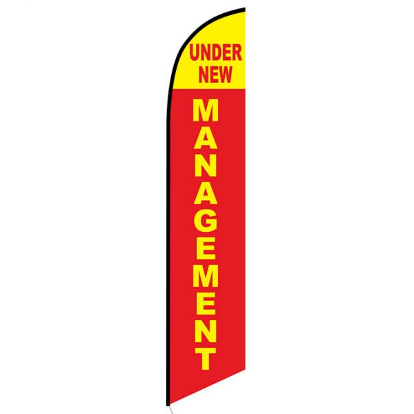 Under New Management feather flag