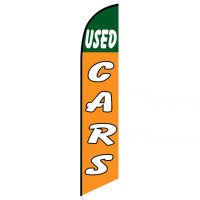Used Cars orange feather flag