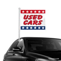 Used Cars patriotic Window Clip-on Flags