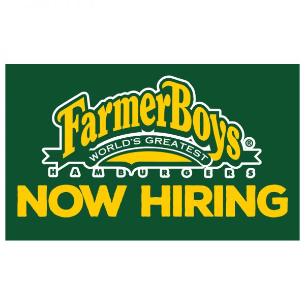 VINYL 3x5 farmer boys now hiring