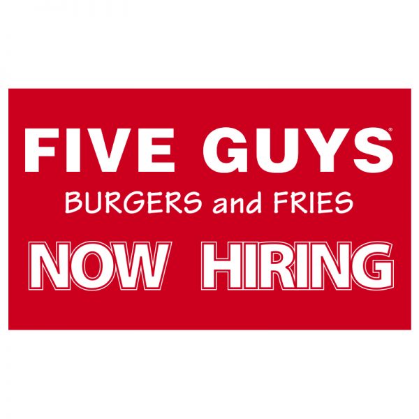 VINYL 3x5 five guys now hiring