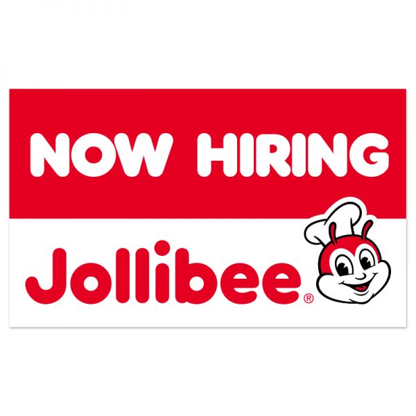 VINYL 3x5 jollibee now hiring