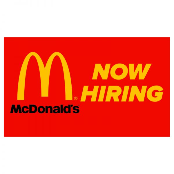 VINYL 3x5 mcdonalds now hiring