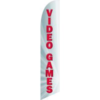 Video Games Feather Flag with Ground Stake Kit with Ground Stake