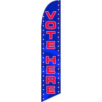Vote Here Feather Flag Kit with Ground Stake