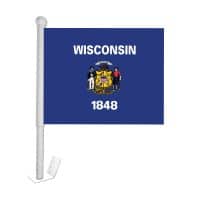 Wisconsin Window Clip-on Flag