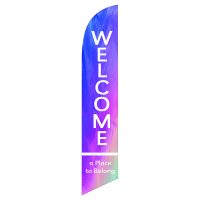 Welcome a Place to Belong Feather Flag