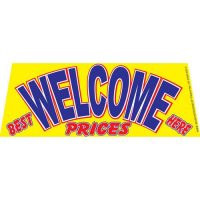 Welcome Best Prices windshield banner