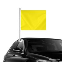 Solid Yellow Window Clip-on Flag