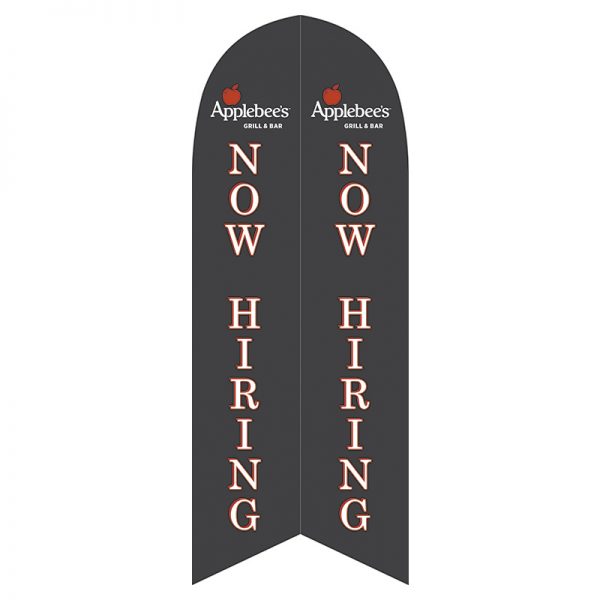 applebees now hiring feather flag with poles and ground spike outdoor advertising