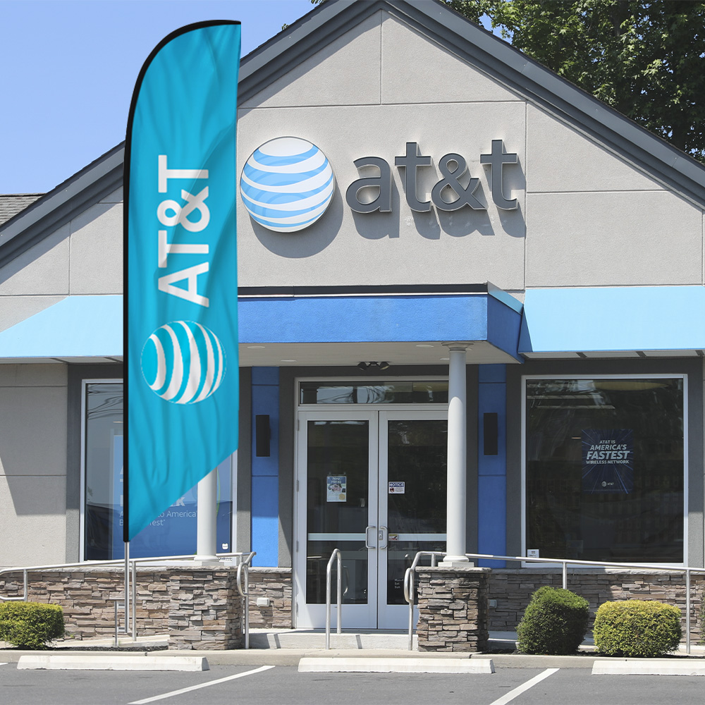 At&t Feather Flag Blue from Feather Flag Nation
