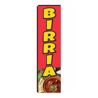 Birria Red Rectangle Banner Flag