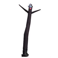 Black Inflatable Tube Man | 18ft Air Powered Dancer Guy for Outdoors