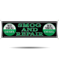 Smog and Repair Diesel Vinyl Banner (Black)