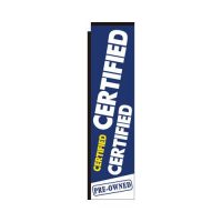 Certified Pre-owned blue rectangle flag