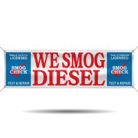 California Licensed We Smog Diesel Vinyl Banner