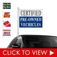 Used Auto Dealership Window Clip-on Flags