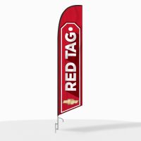 Chevrolet Red Tag Sale Feather Flag with Ground Spike