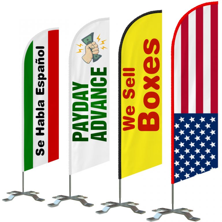 BOGO Custom Feather Flags Deal Limited Time Special Buy One Get One 50% OFF