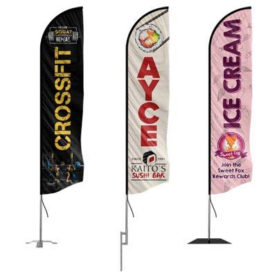 CRICKET WIRELESS GREEN WINDLESS FEATHER FLAG Tall Curved Banner Advertising Sign