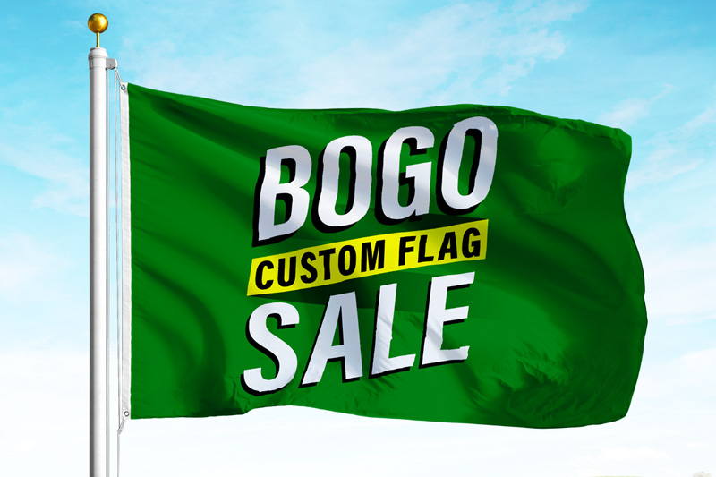 BOGO custom flag sale