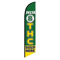 Delta 8 THC Feather Banner Flag