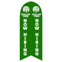 Dollar Tree Now Hiring Feather Flag with Ground Spike