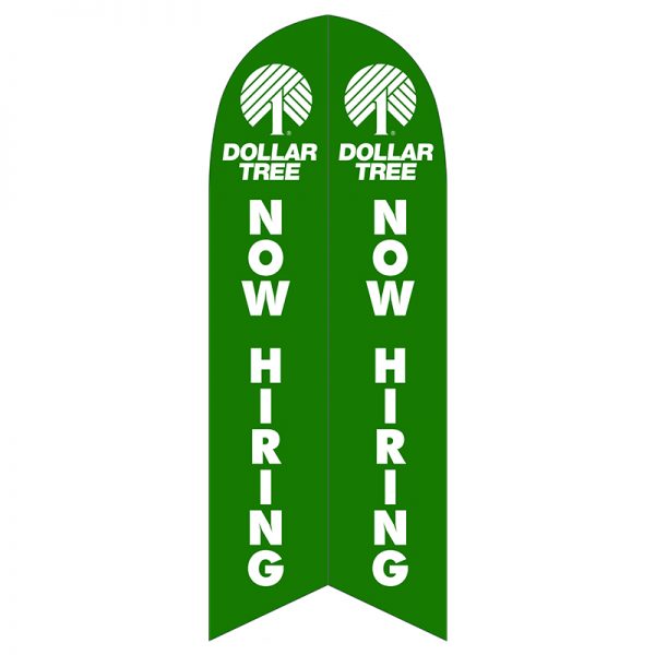 dollar tree now hiring feather flag for outdoor advertising