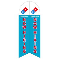 Domino’s Pizza Now Hiring Feather Flag with Ground Spike