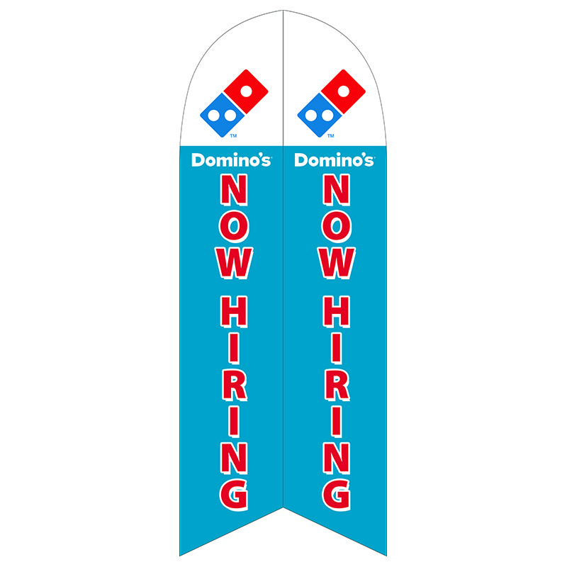 Domino's Now Hiring Feather Flag Business Advertising