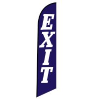 Exit feather flag Blue