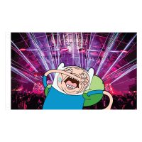 Finn Rave Laser Adventure Time Meme 3×5 Flag