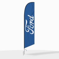 Ford Logo Feather Flag with Ground Spike