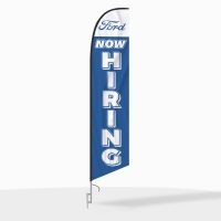 Ford Now Hiring Feather Flag with Ground Spike