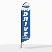 Ford Test Drive Feather Flag with Ground Spike