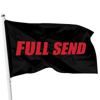 Full Send Rave 3×5 Flag Black and Red