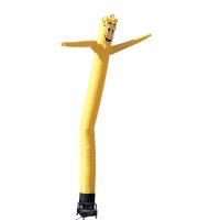 Golden Yellow Inflatable Tube Man | 18ft Air Powered Dancer Puppet