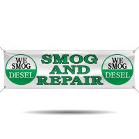 Smog and Repair Vinyl Banner (Green)