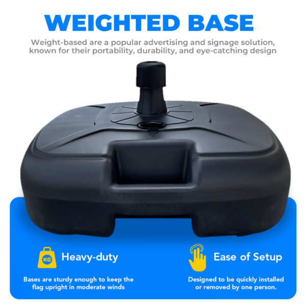 Heavy-Duty Fillable Flag Base for Feather, Rectangle & Standard Flags - Image 6