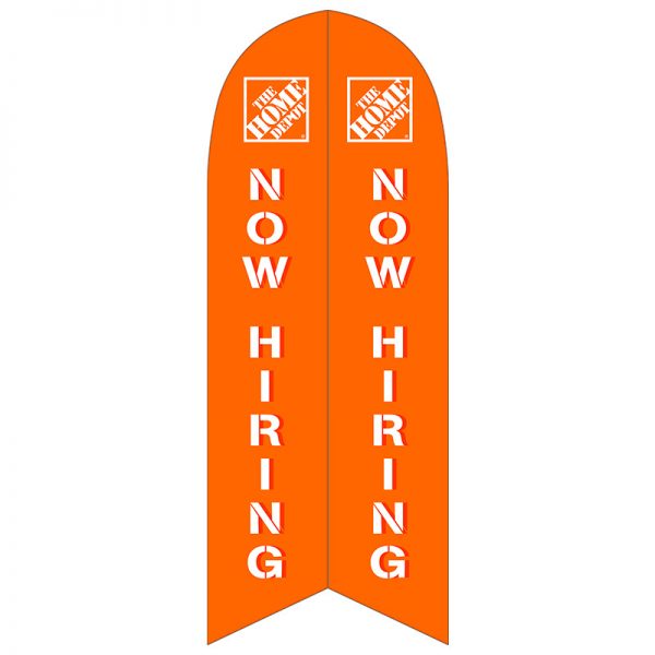 home depot now hiring feather flag outdoor advertising feather flag nation usa made