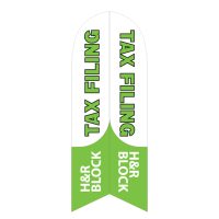 H&R Block Green Tax Services Feather Flag with Ground Spike (Copy)