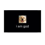 I am God Dog Meme 3×5 Flag