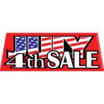 July 4th Sale windshield banner