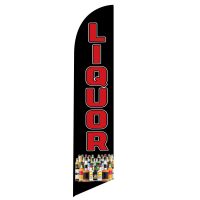 Liquor feather flag