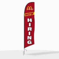 McDonald’s Now Hiring Feather Flag with Ground Spike