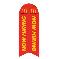 McDonald’s Now Hiring Feather Flag with Ground Spike