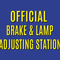 Official Brake & Lamp Adjusting Station Vinyl Banner