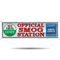 Official California Licensed Diesel Smog Station Vinyl Banner