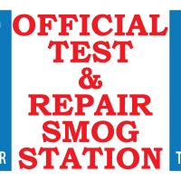 Official Test & Repair Smog Check Station Vinyl Banner